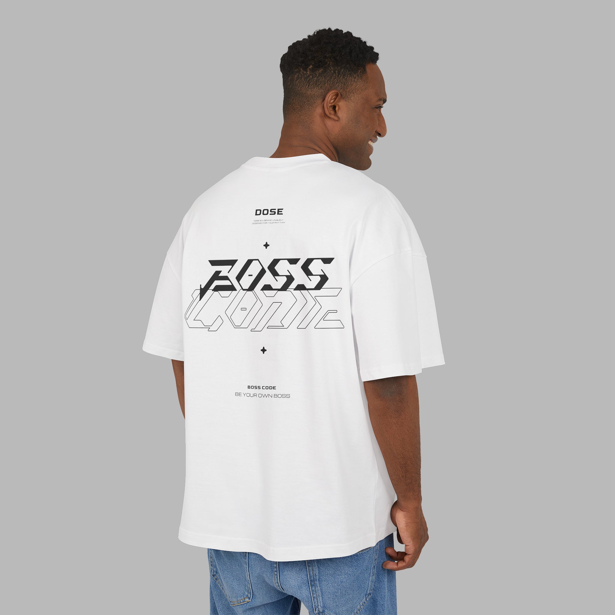 Boss Code - Unisex Oversized T-Shirt White