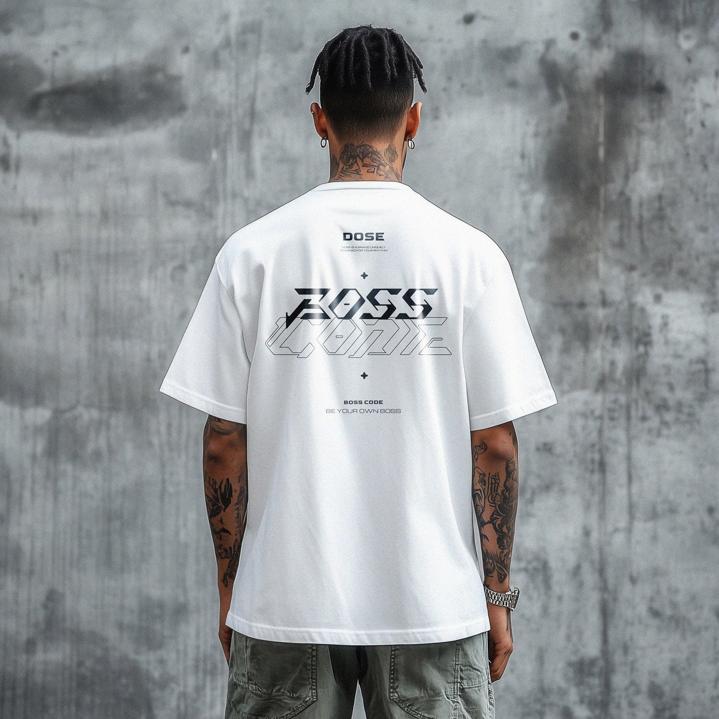 Boss Code - Unisex Oversized T-Shirt White