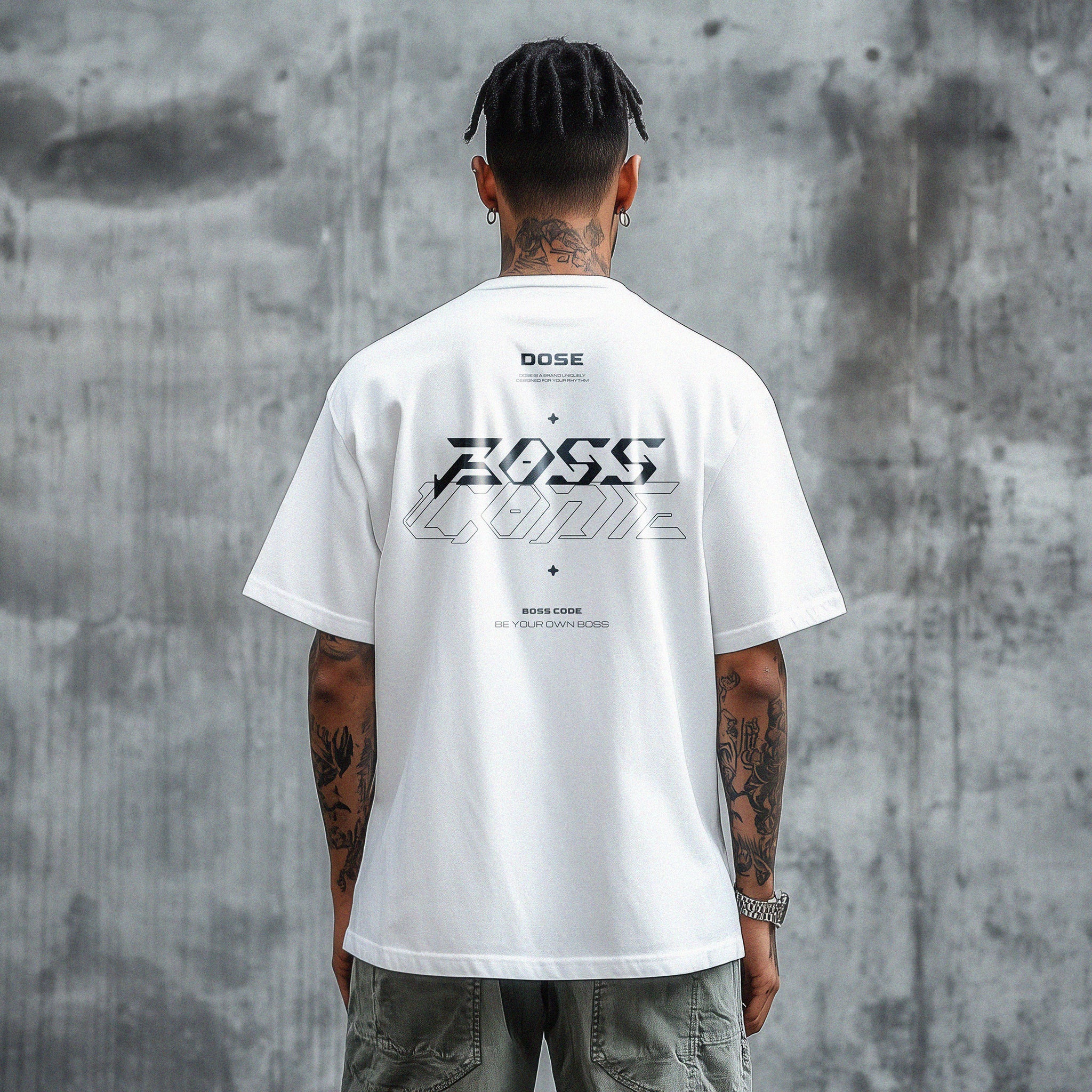 Boss Code - Unisex Oversized T-Shirt White